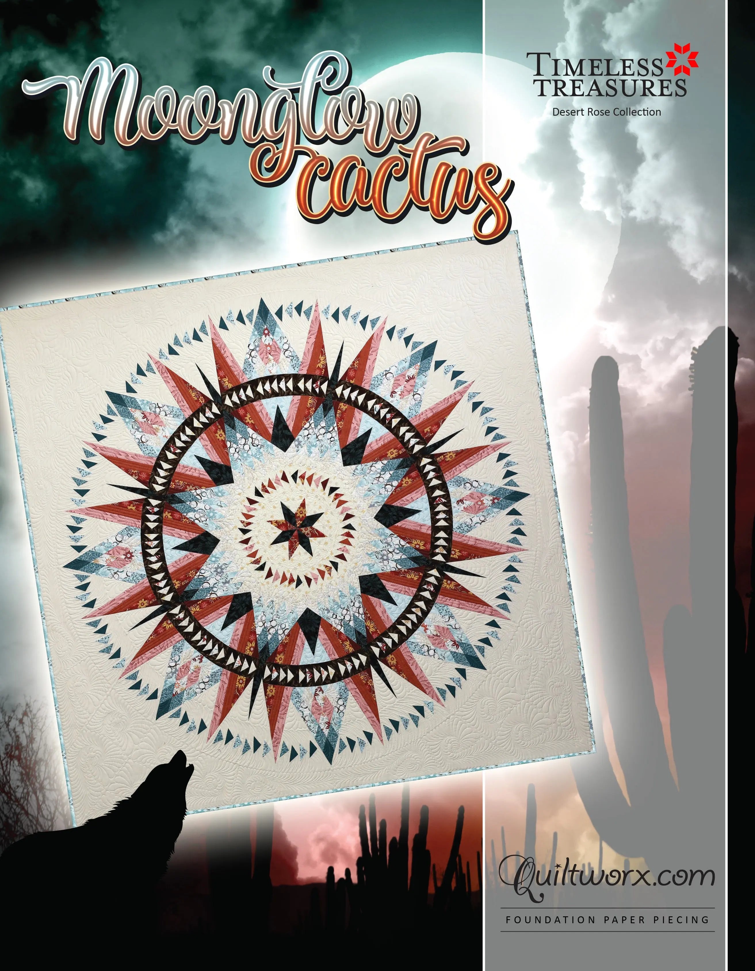 Moonglow Cactus - Linda's Electric Quilters