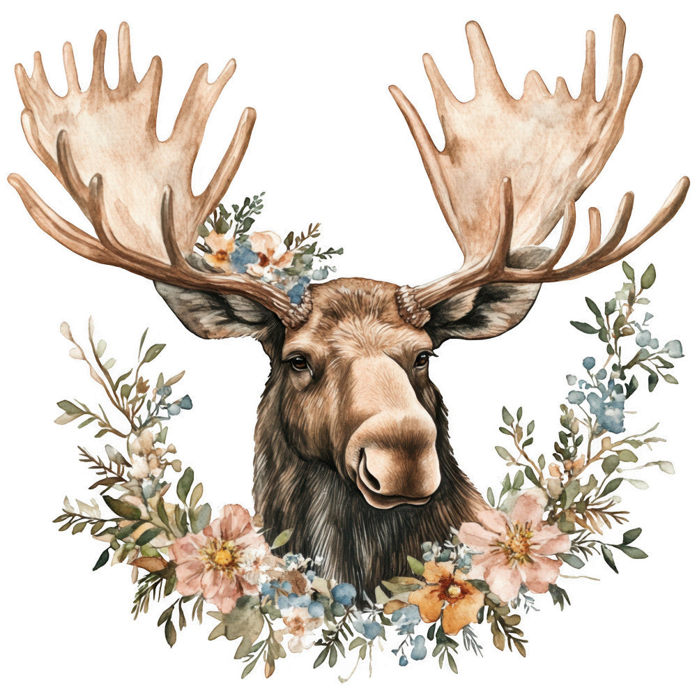 Moose Scene Fabric Panel 10