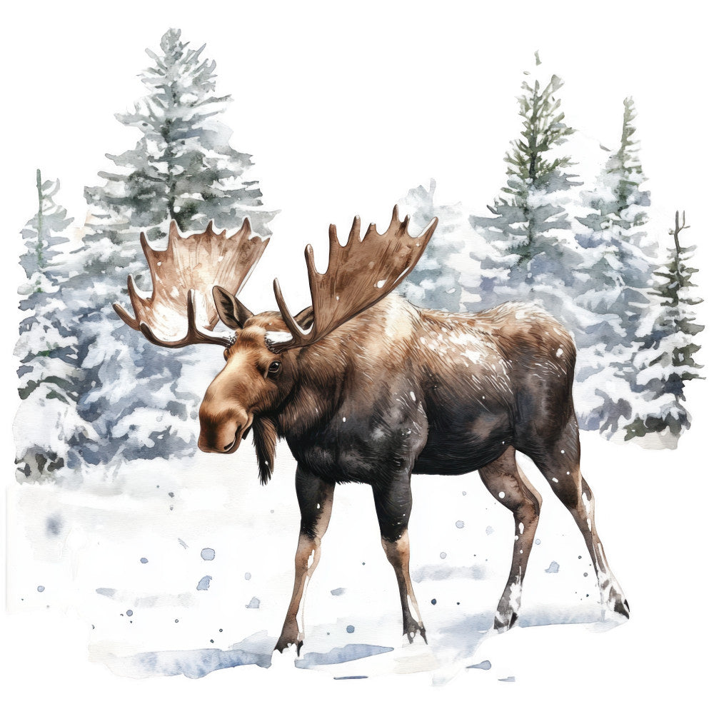Moose Scene Fabric Panel 14