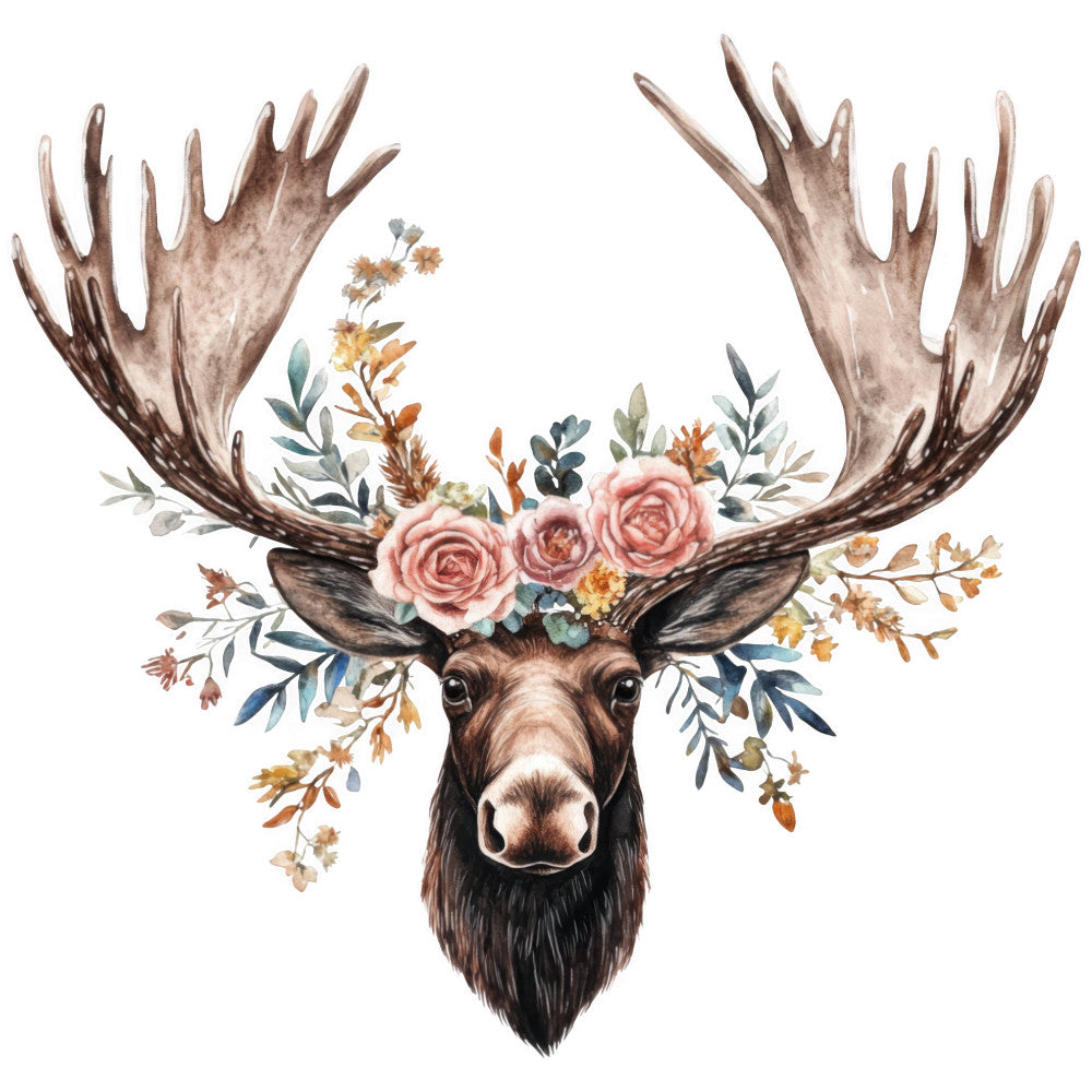 Moose Scene Fabric Panel 15