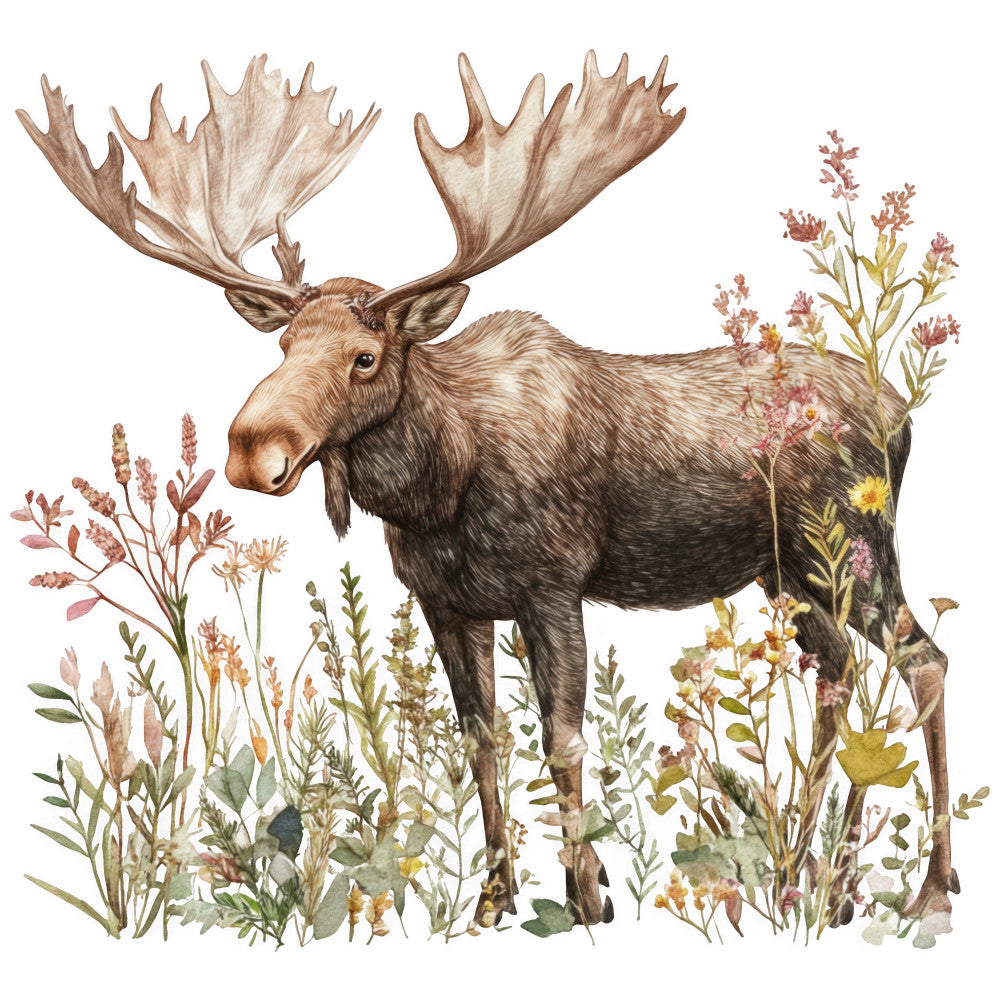 Moose Scene Fabric Panel 18