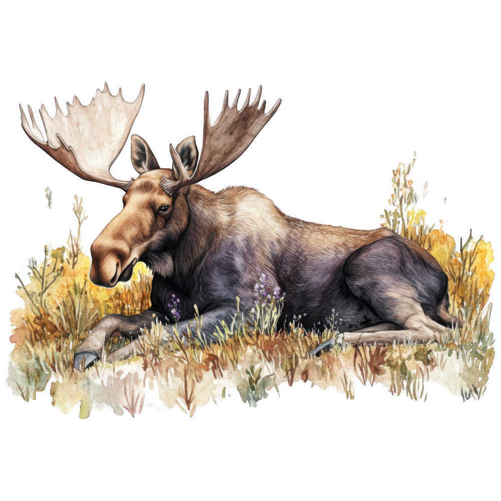Moose Scene Fabric Panel 19