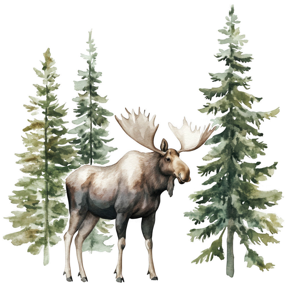 Moose Scene Fabric Panel 2