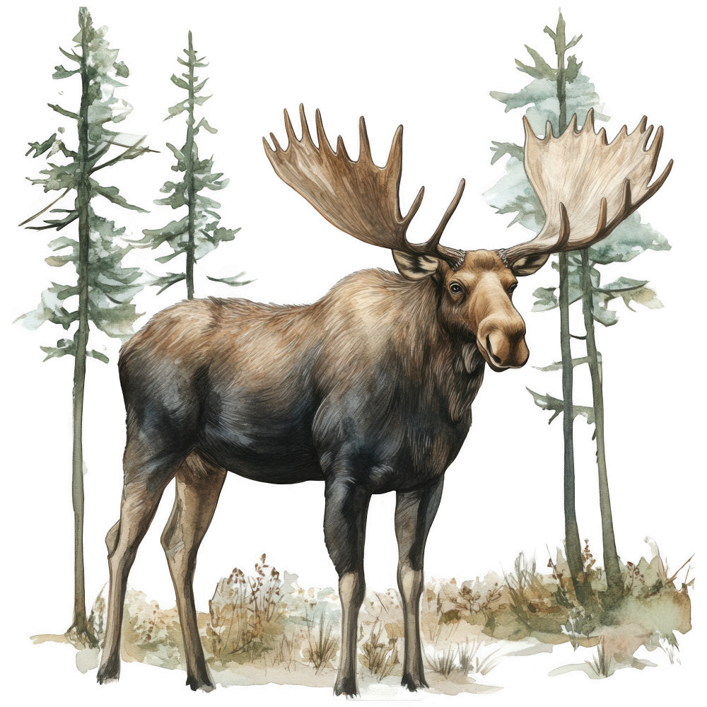 Moose Scene Fabric Panel 22