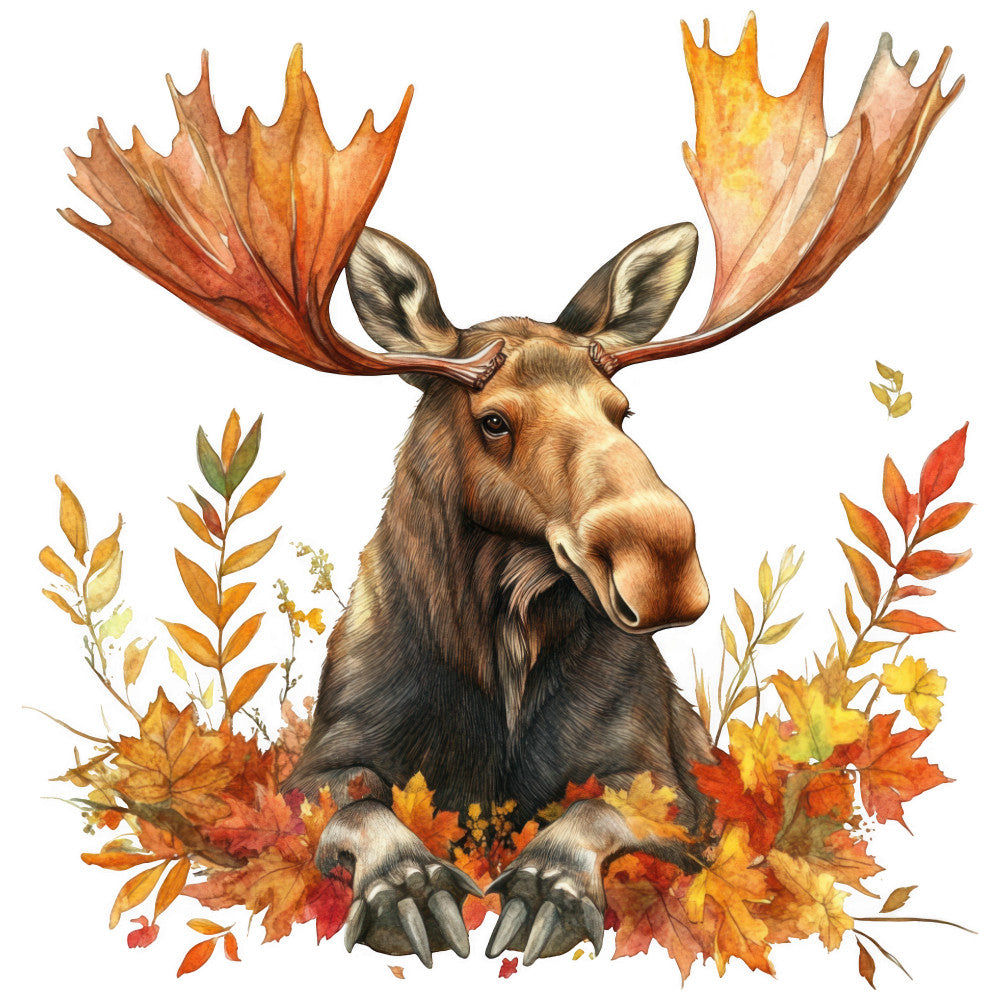 Moose Scene Fabric Panel 23