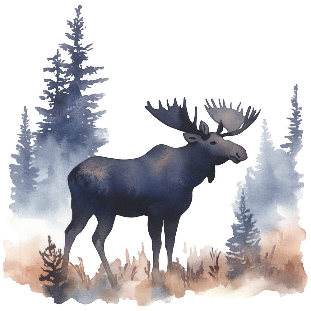 Moose Scene Fabric Panel 3
