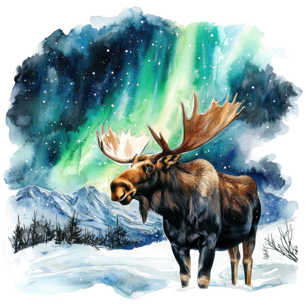 Moose Scene Fabric Panel 6