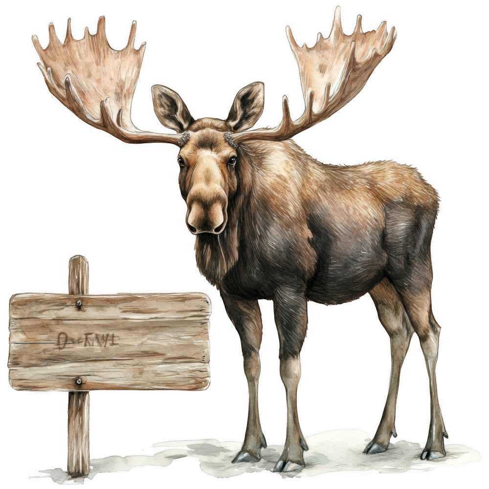 Moose Scene Fabric Panel 8