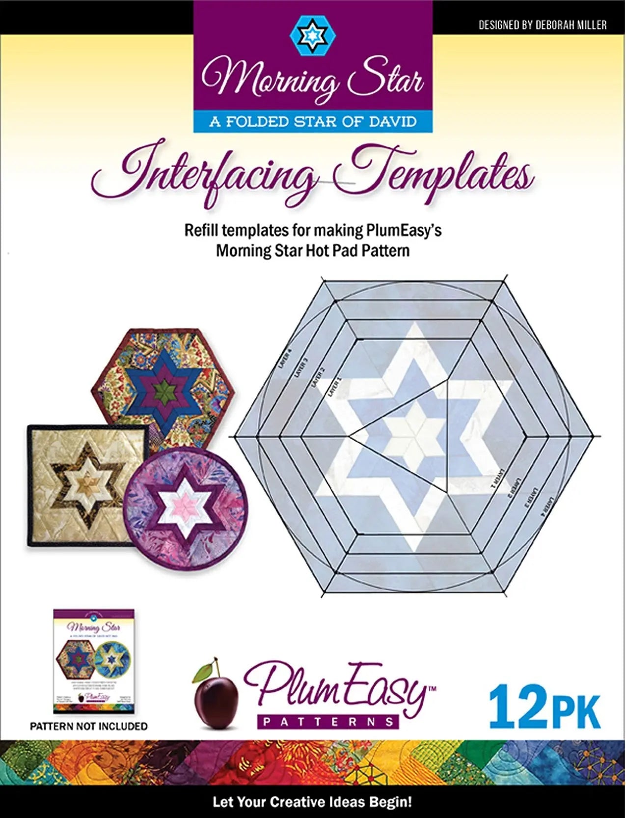 Morning Star Interfacing Template 12-pack - Linda's Electric Quilters