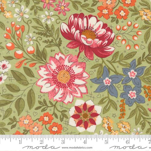 Moss Fieldrush Covent 44 45 inch Cotton Fabric Moda Fabrics