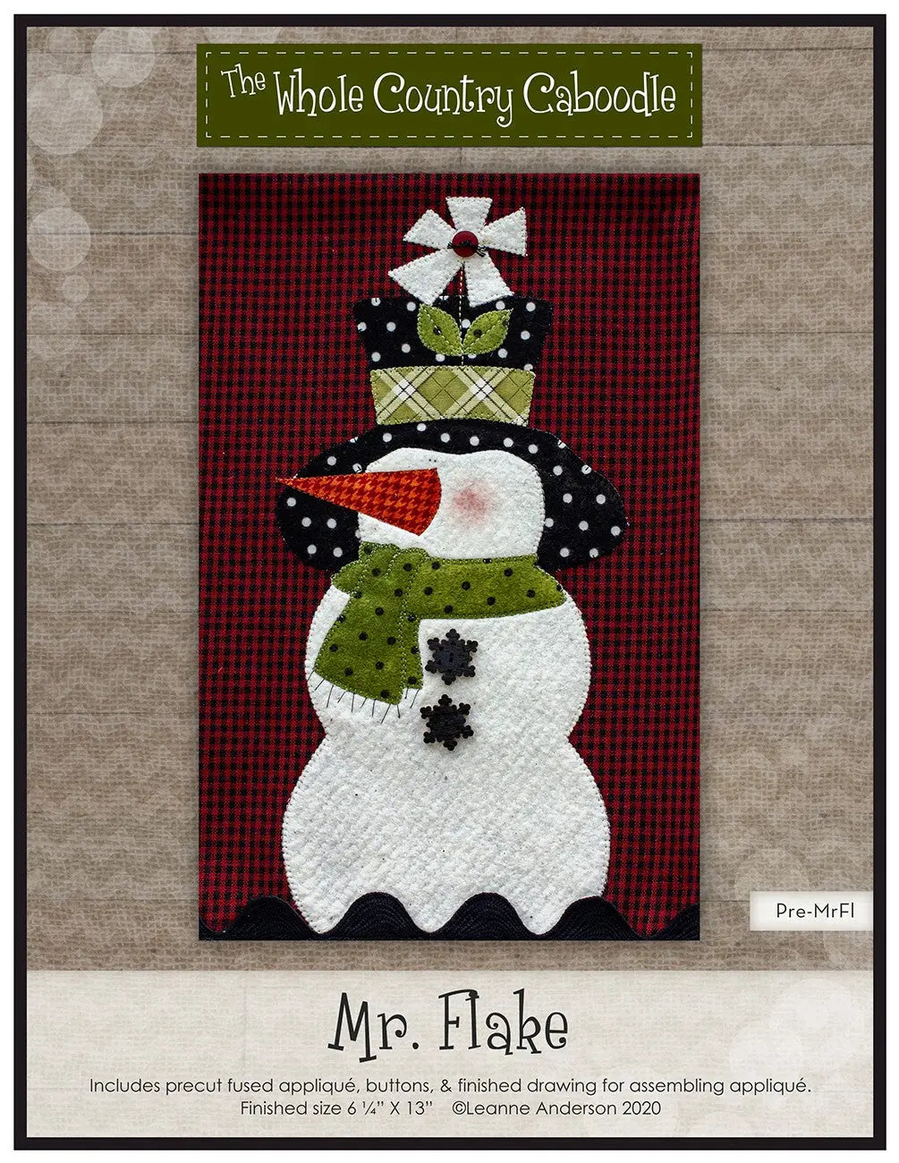 Mr. Flake Precut Fused Applique Pack - Linda's Electric Quilters