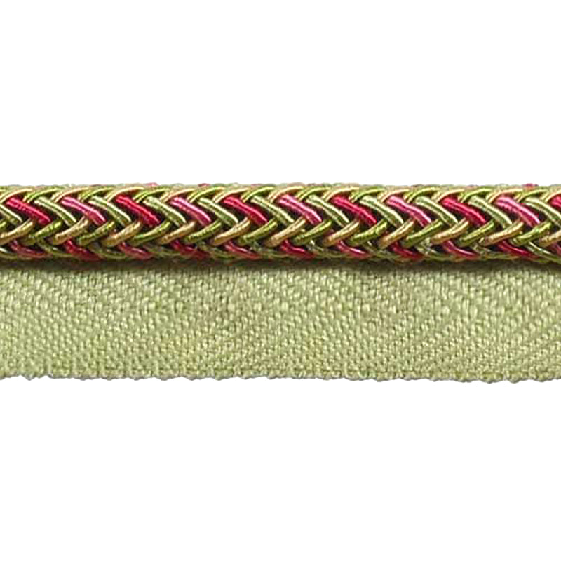 Mulberry Collection - 1/4" Width CORD WITH LIP (25 Yard Roll) - BC-10002-42/14 Fuchsia and Green