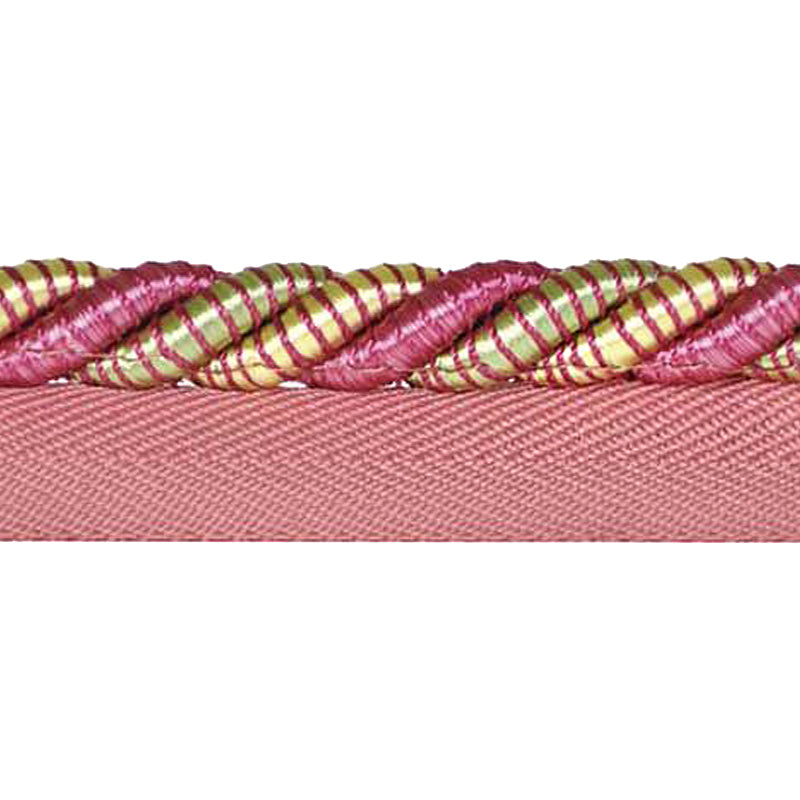 Mulberry Collection - 3/8" Width CORD WITH LIP (25 Yard Roll) - BC-10003-42/14 Fuchsia and Mint
