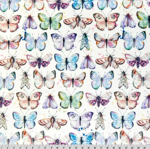 Boho Flutter Digital Cuddle Multi - Linda's Electric Quilters