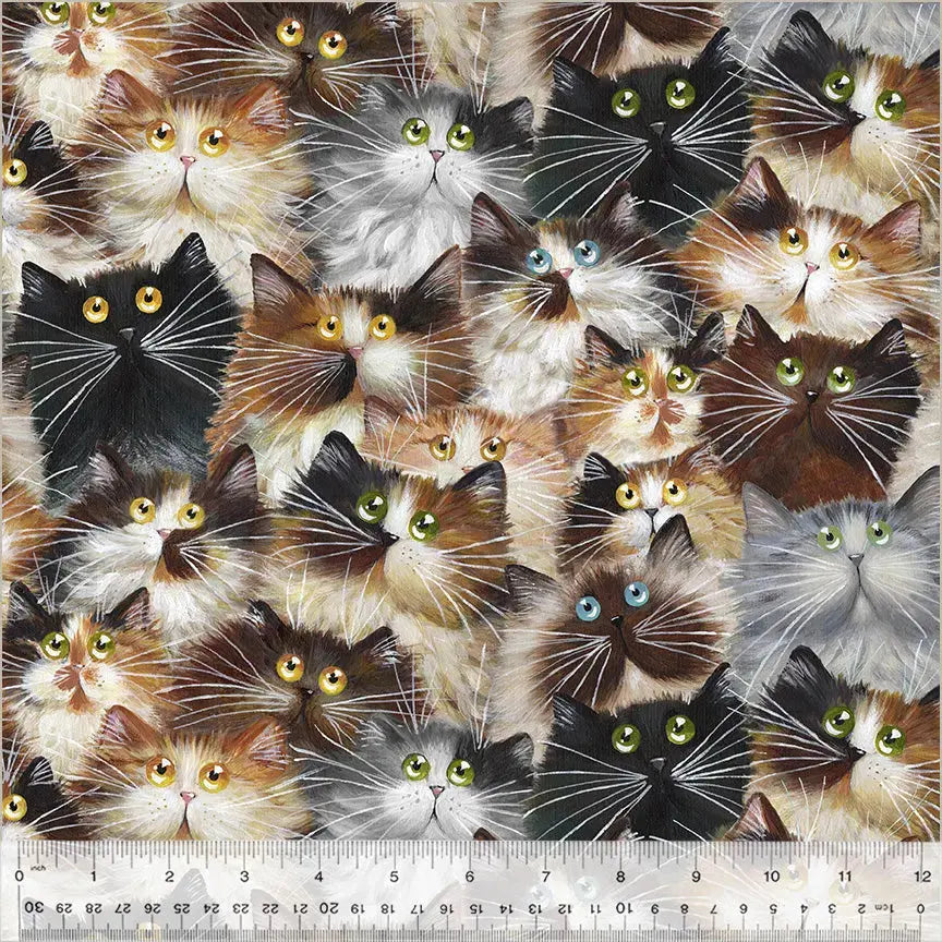 Multi Cat Pack Wideback Cotton Fabric Per Yard - Linda's Electric Quilters