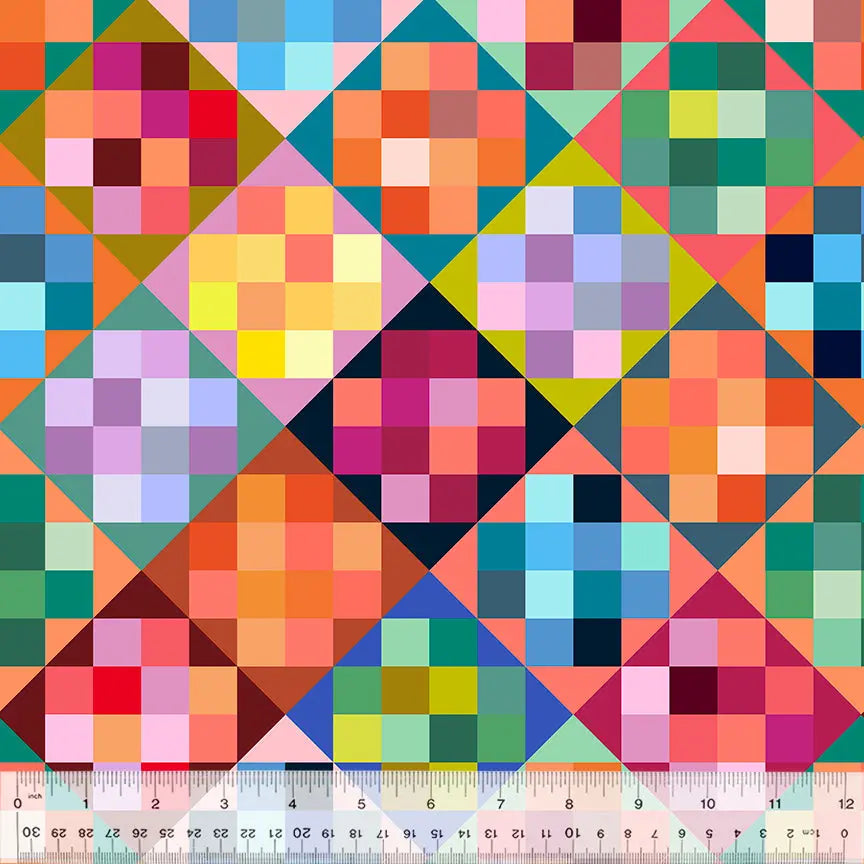 Multi Colorblock Cotton Wideback Fabric per yard - Linda's Electric Quilters