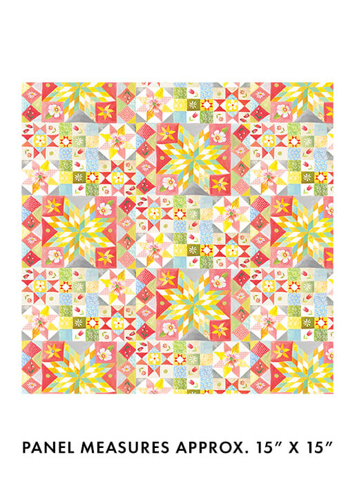 Multi Heirloom Quilt A Prairie Panel 15" x 15"