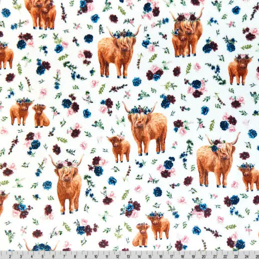 Helga Highland Digital Cuddle Multi - Linda's Electric Quilters