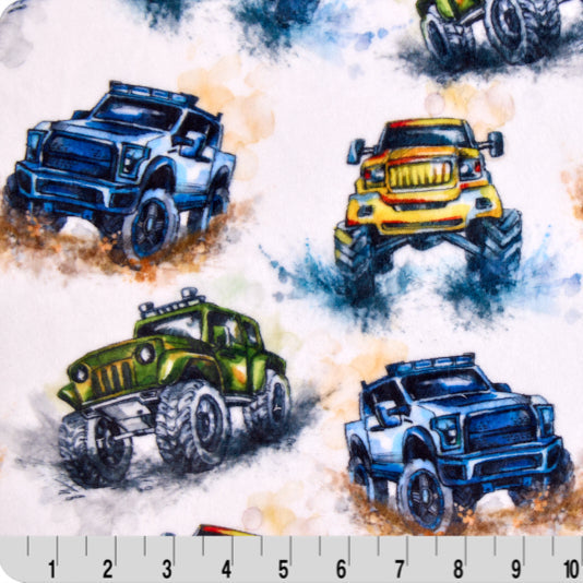 Multi Off Roading Digital Cuddle 58/60" Fabric Per Yard