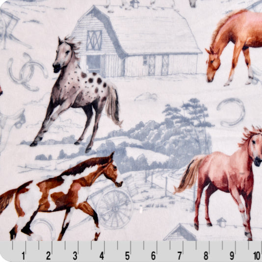 Multi On The Ranch Digital Cuddle 58/60" Fabric Per Yard