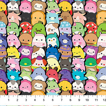 Multi Packed Friends Yardage Squishmallows Cotton 44"/45" Fabric Per Yard