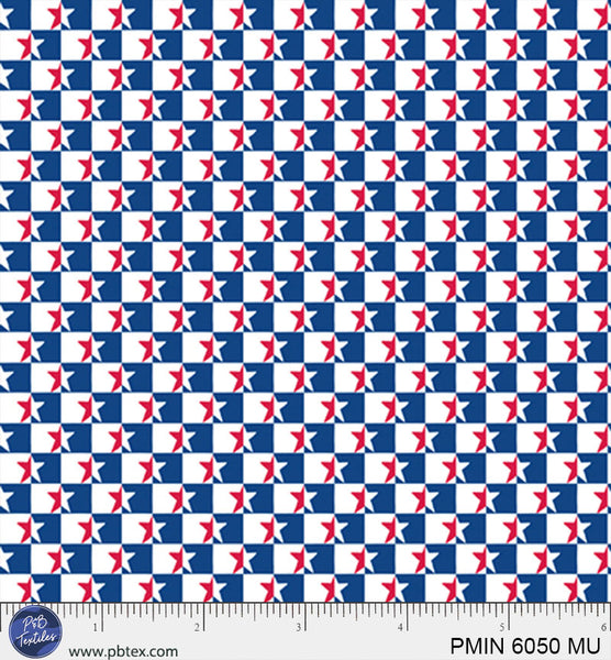 Multi Patriotic Minis PMIN-6050-MU Cotton 44/45 Fabric Per Yard