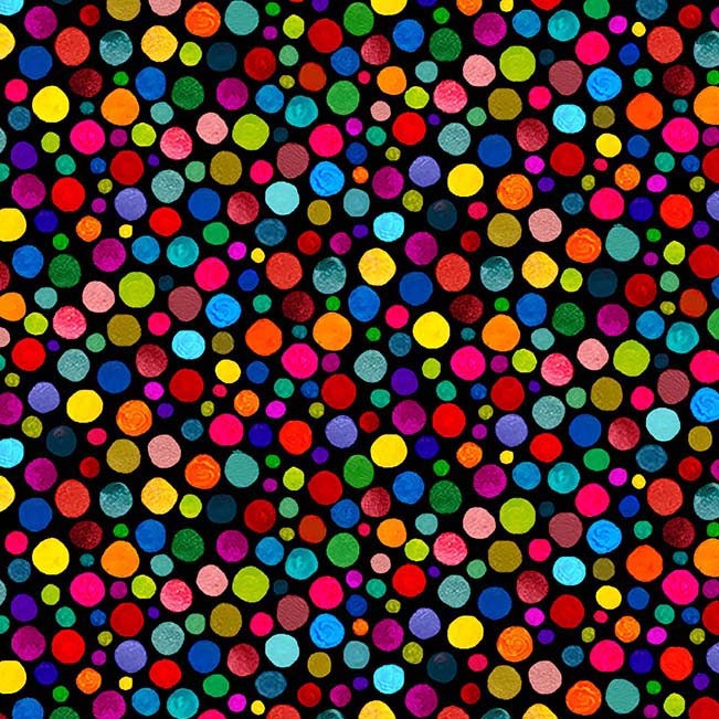 Multi Polka Dot Cotton Wideback Fabric per yard - Linda's Electric Quilters