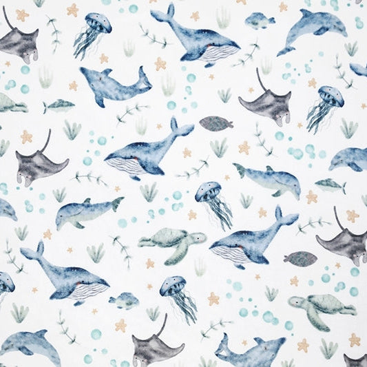 Multi Under The Sea Digital Cuddle 58/60" Fabric Per Yard