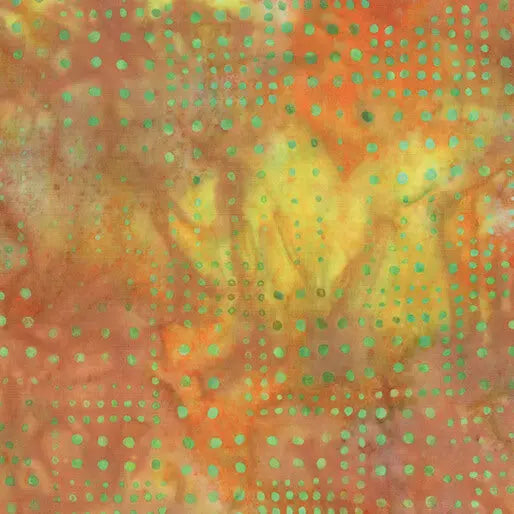 Multi Variegated Orange Citron Dots Cotton 44"/45" Fabric Per Yard Benartex Inc