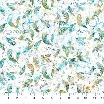 Multi White Raven's Call 44"/45" Cotton Fabric Per Yard