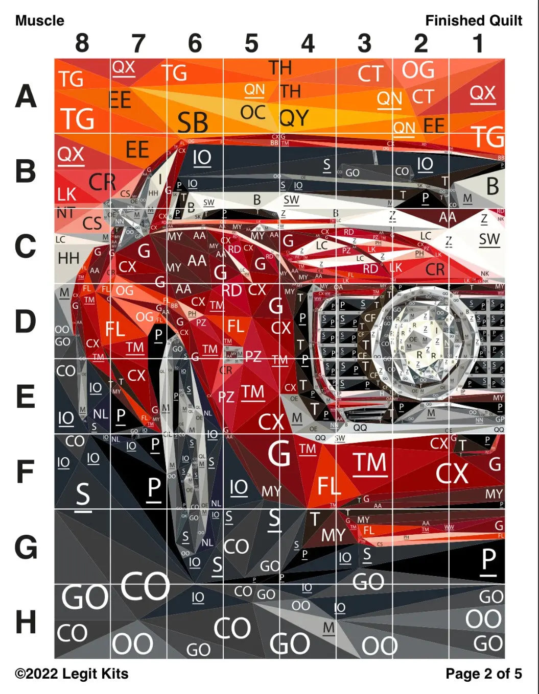 Muscle Quilt Kit - Linda's Electric Quilters