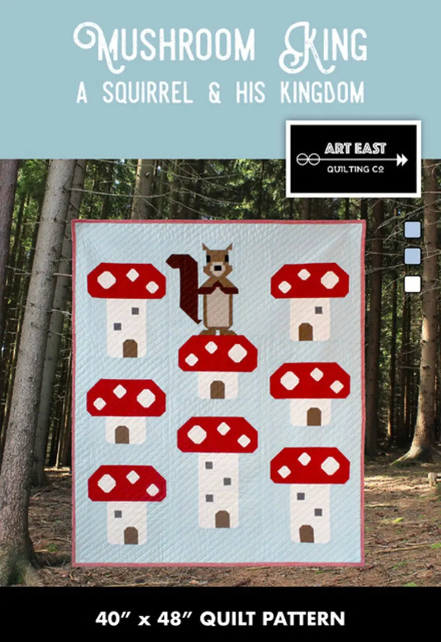 Mushroom King A Squirrel & His Kingdom - Linda's Electric Quilters