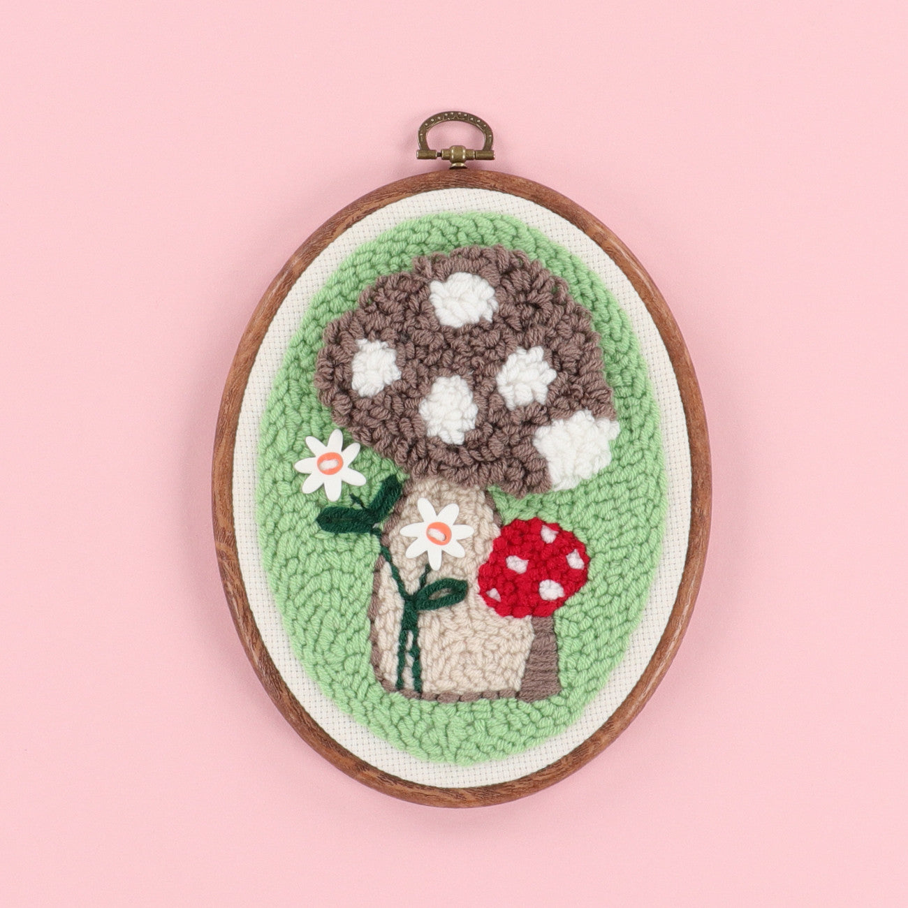 Mushroom Meadows Punch Needle Embroidery Kit