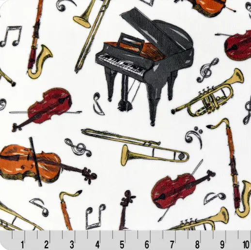 Music In The Air Digital Cuddle Woodland Fabric per yard - Linda's Electric Quilters