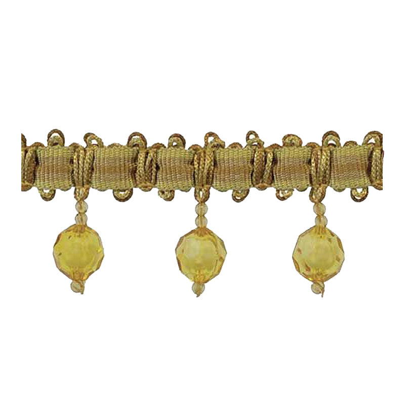 Mystique Collection - 2" length BEADED FRINGE (25 Yard Roll) - BF-4028-61/18 Mocha and Rust