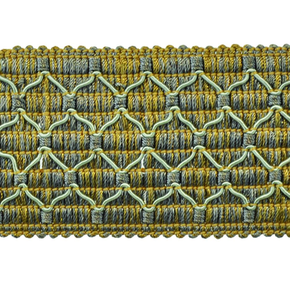 Mystique Collection - 2" width BRAID (25 Yard Roll) - BR-7028-82/23 Taupe and Teal