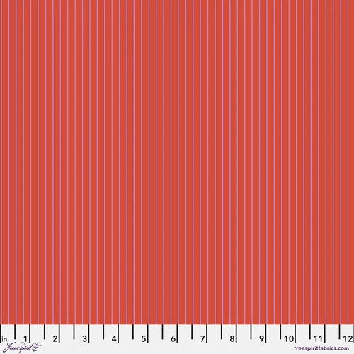 Tiny Stripes Wildfire quilting fabric by Tula Pink for Free Spirit