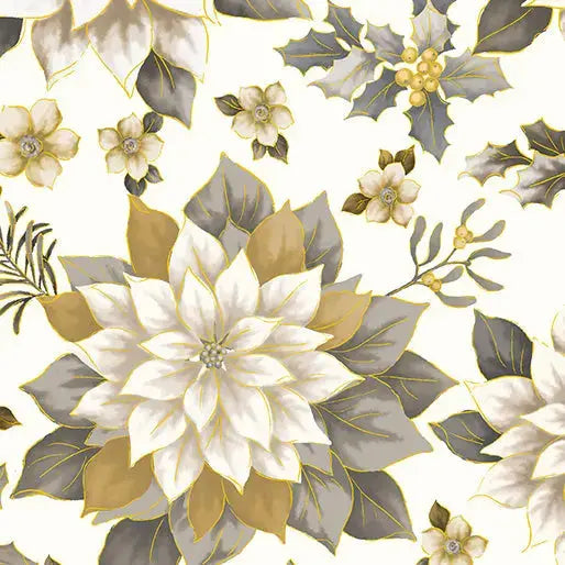 Natural Cream/Neutral Joyous Garden Cotton Wideback Fabric Per Yard Benartex Inc