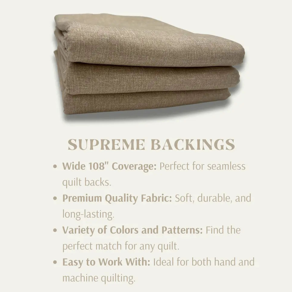 Brown Natural Grain of Color 108" Supreme Backings - Tan fabric per yard