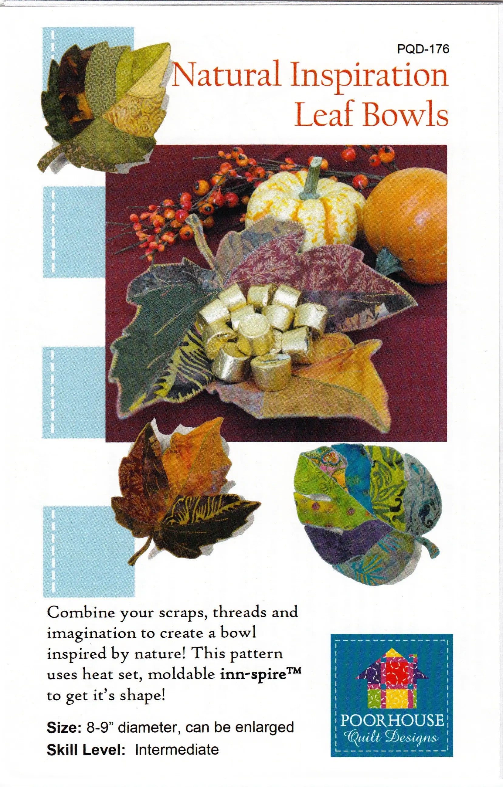 Natural Inspiration Leaf Bowls - Linda's Electric Quilters