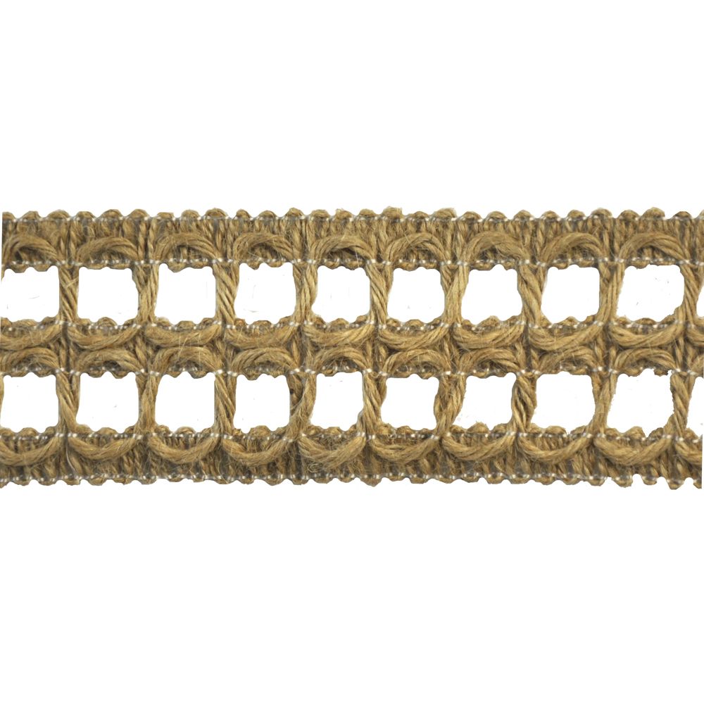 Natural Jute Woven Braid Trim, 2.25-in. X 5 Yards – Rustic Style Decorative Trim for Crafts, Upholstery & Home Décor