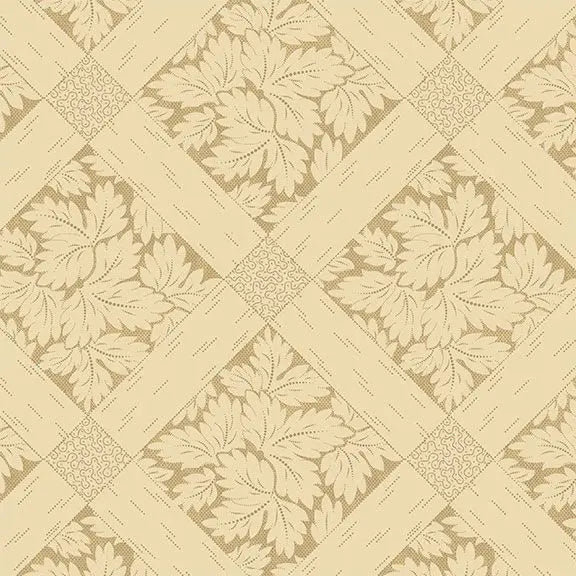 Natural Tan Vintage Charm Cotton Wideback Fabric per yard - Linda's Electric Quilters