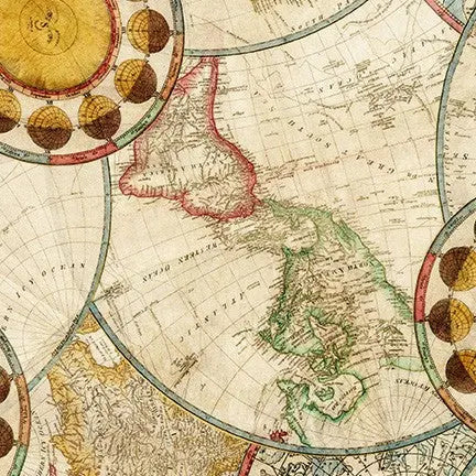 Natural Vintage Library Of Rarities Wideback Cotton Fabric per yard - Linda's Electric Quilters