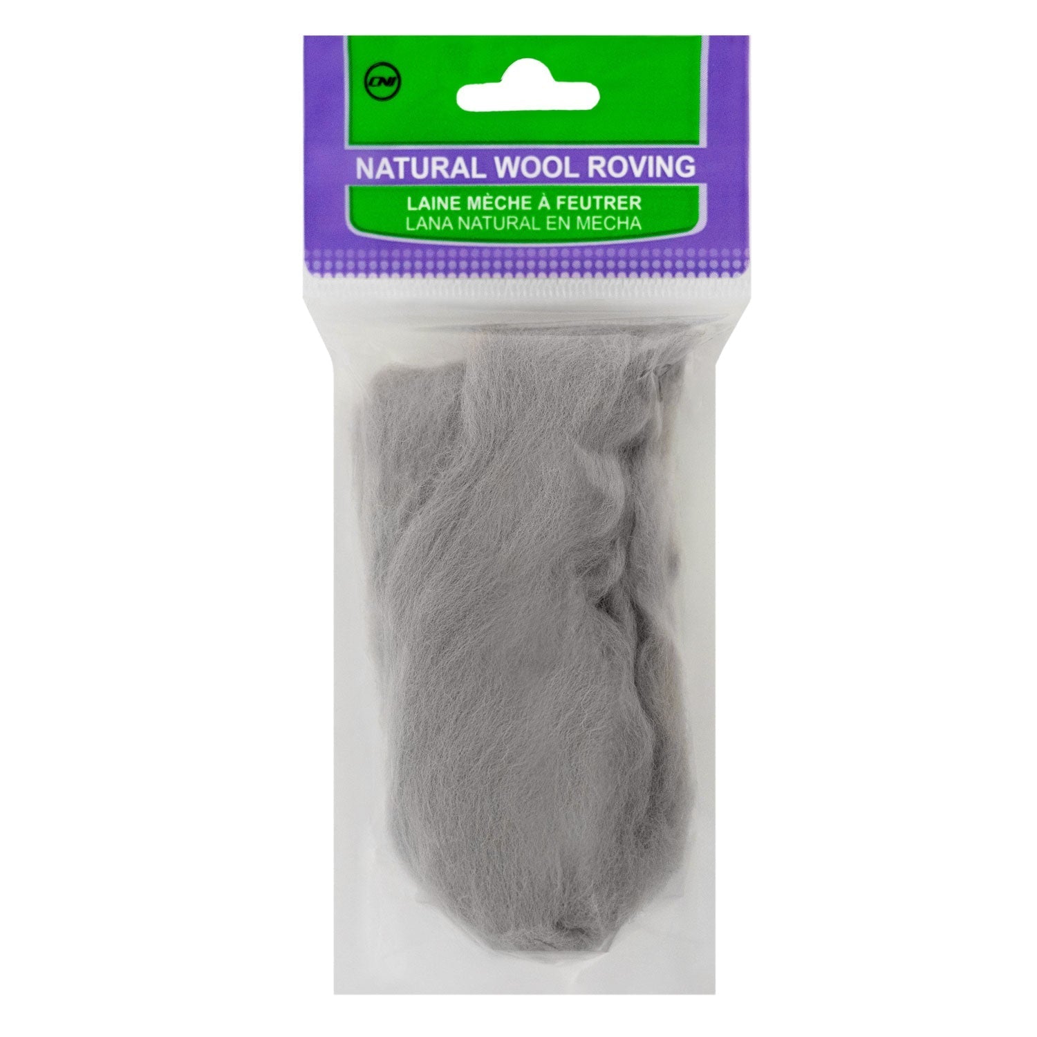 Natural Wool Roving (Ash)