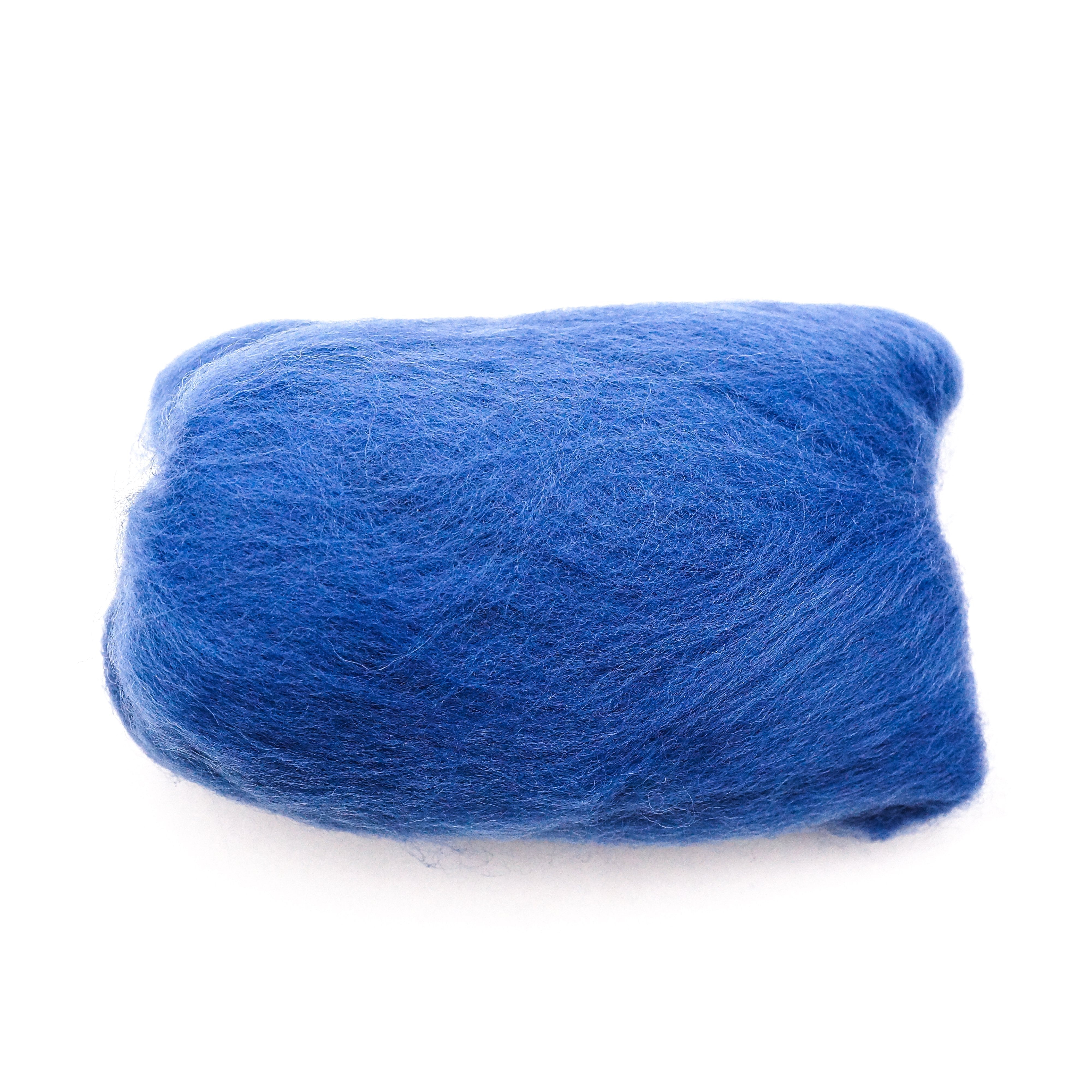 Natural Wool Roving (Blue)