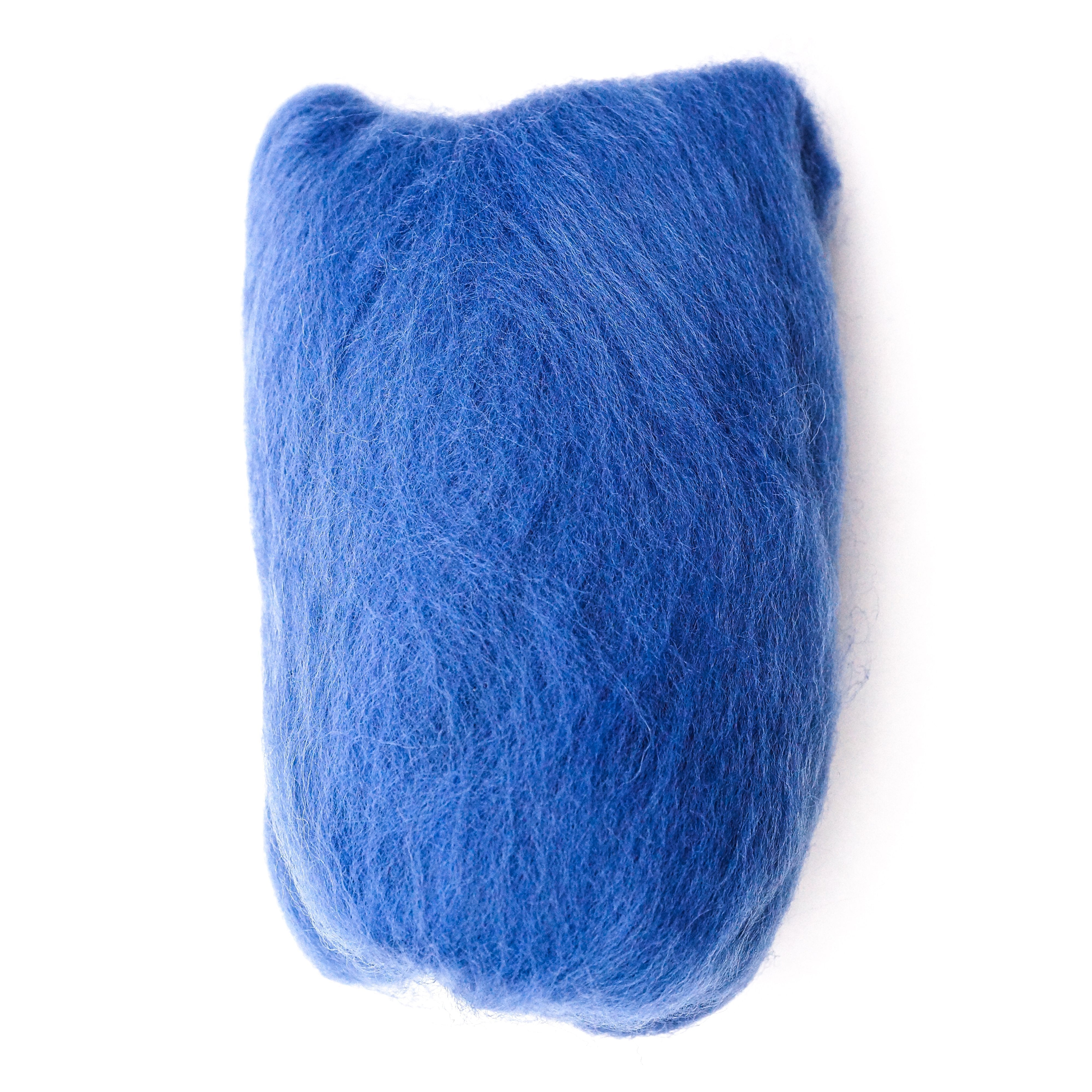 Natural Wool Roving (Blue)