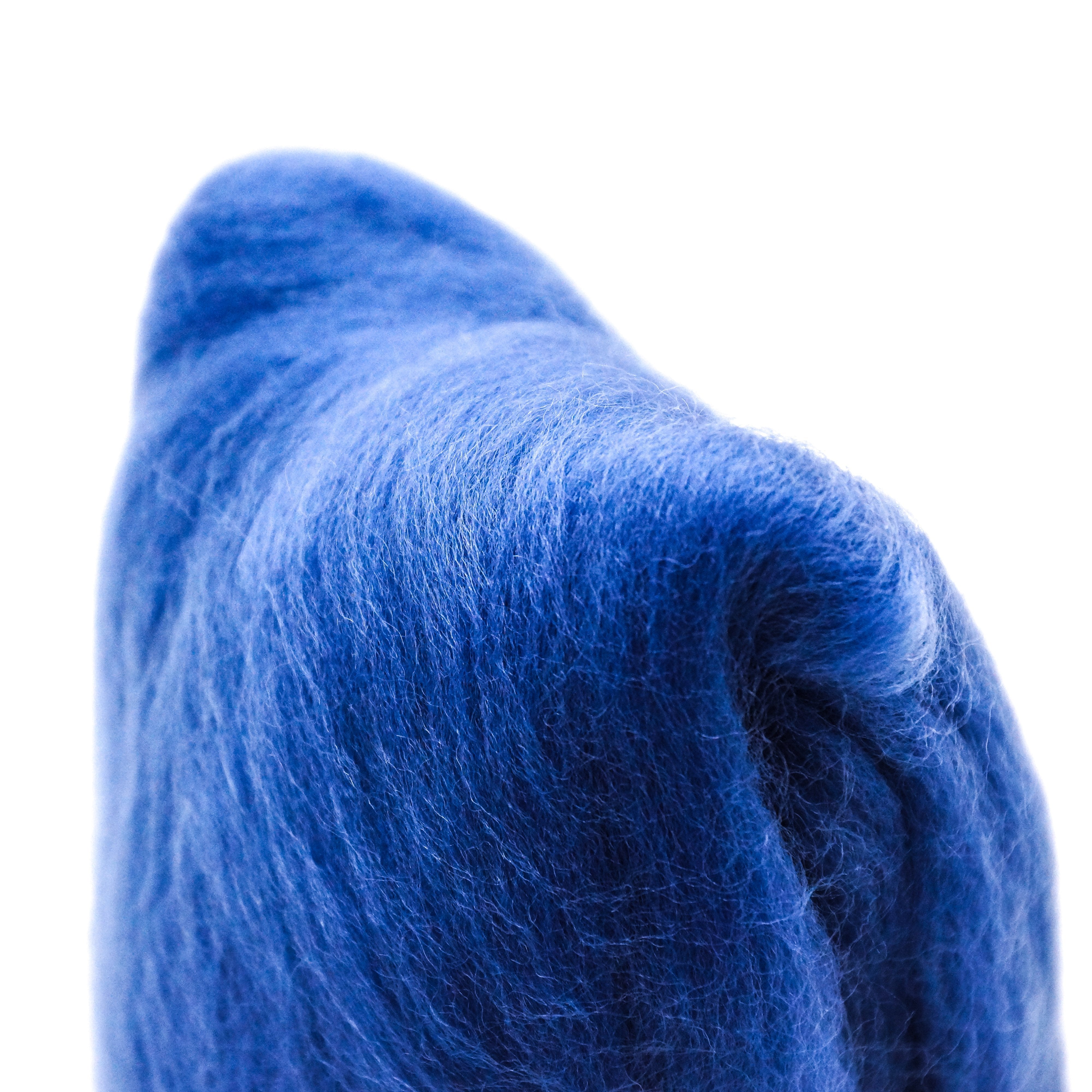Natural Wool Roving (Blue)