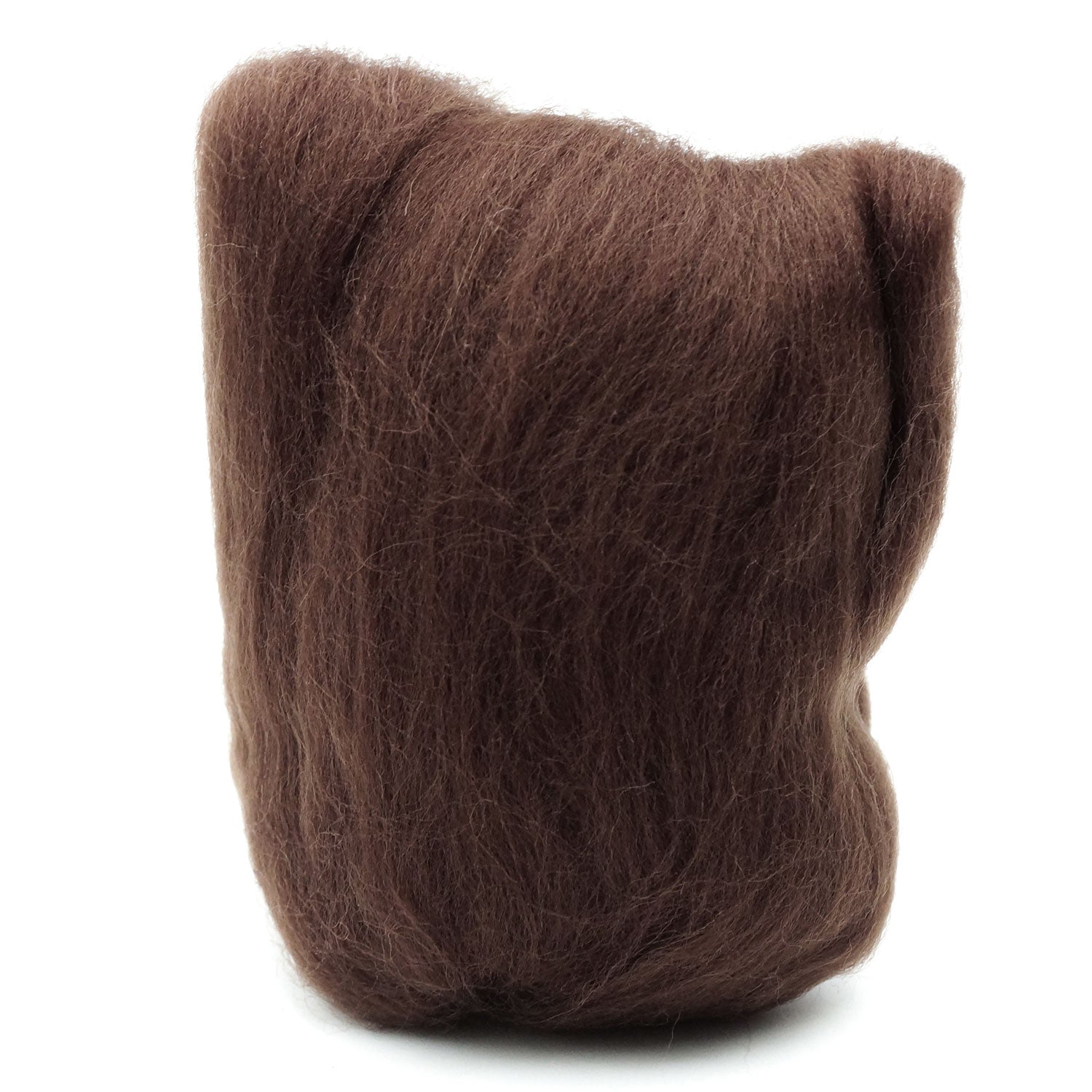 Natural Wool Roving (Brown)