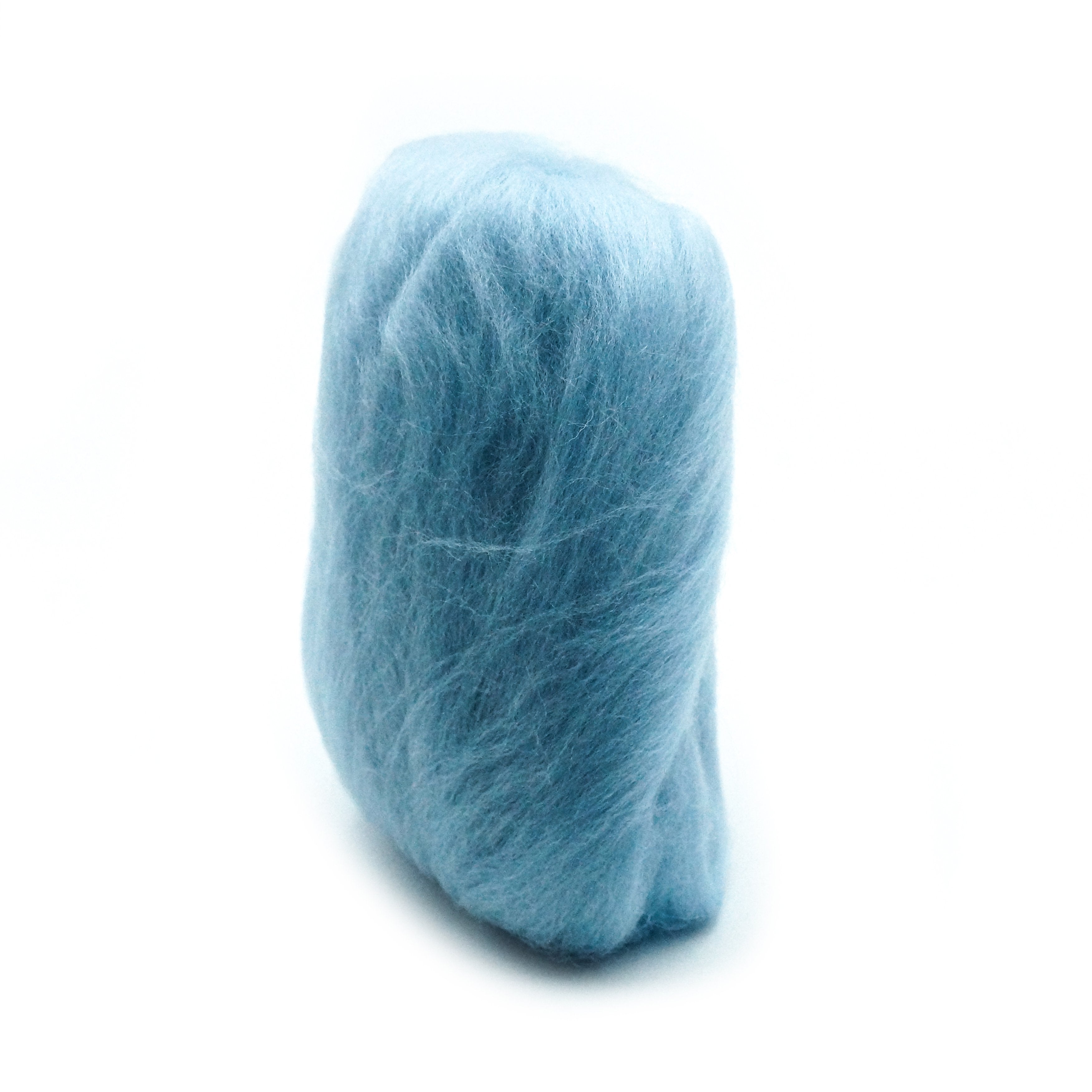 Natural Wool Roving (Light Blue)