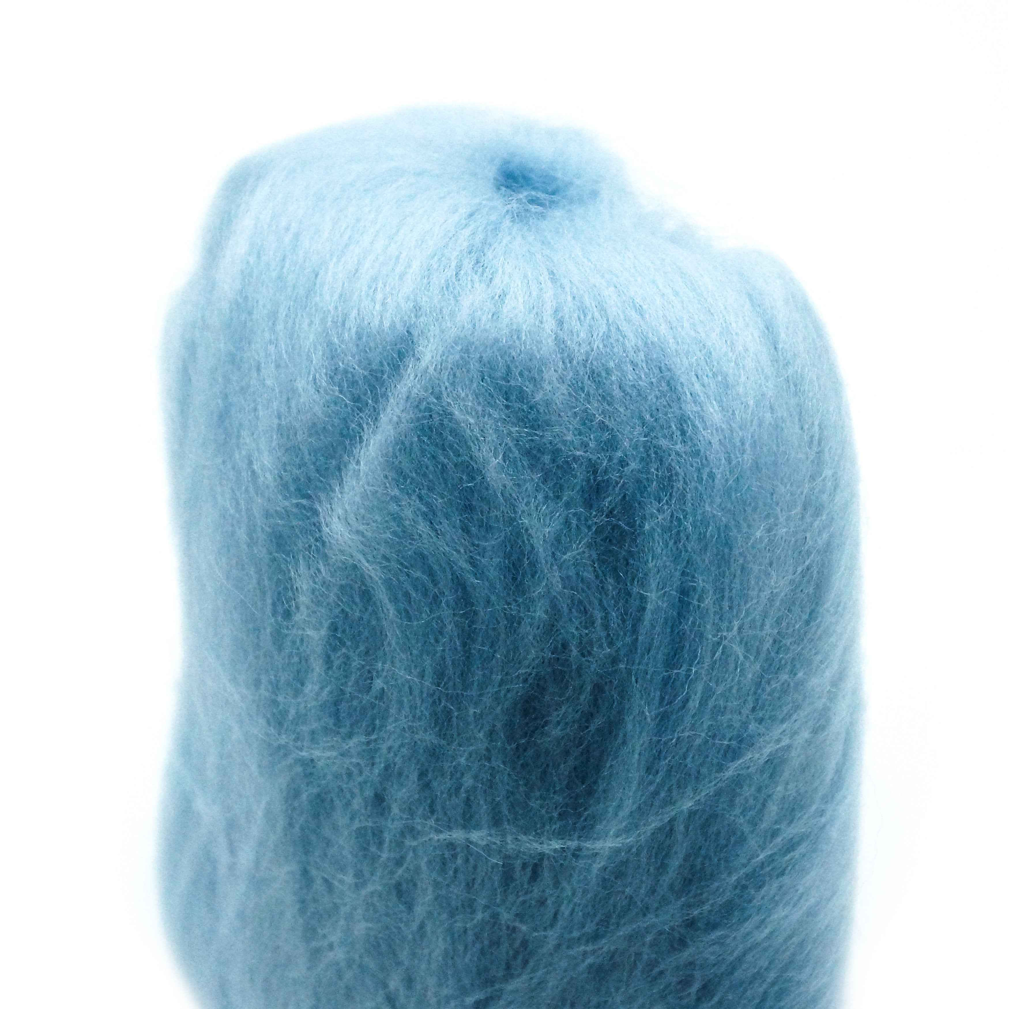 Natural Wool Roving (Light Blue)